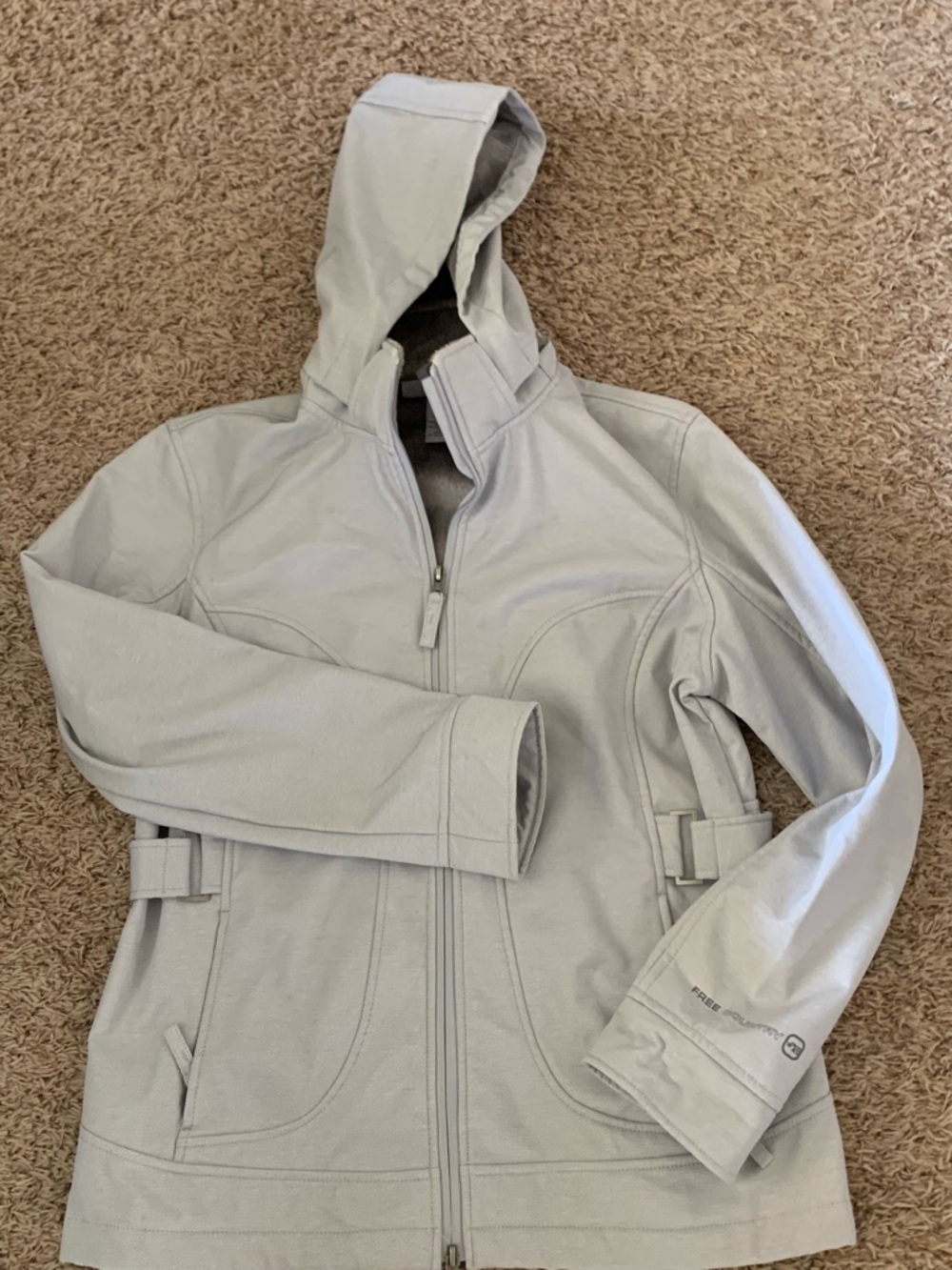 Free Country Light Gray Hooded Utility Jacket